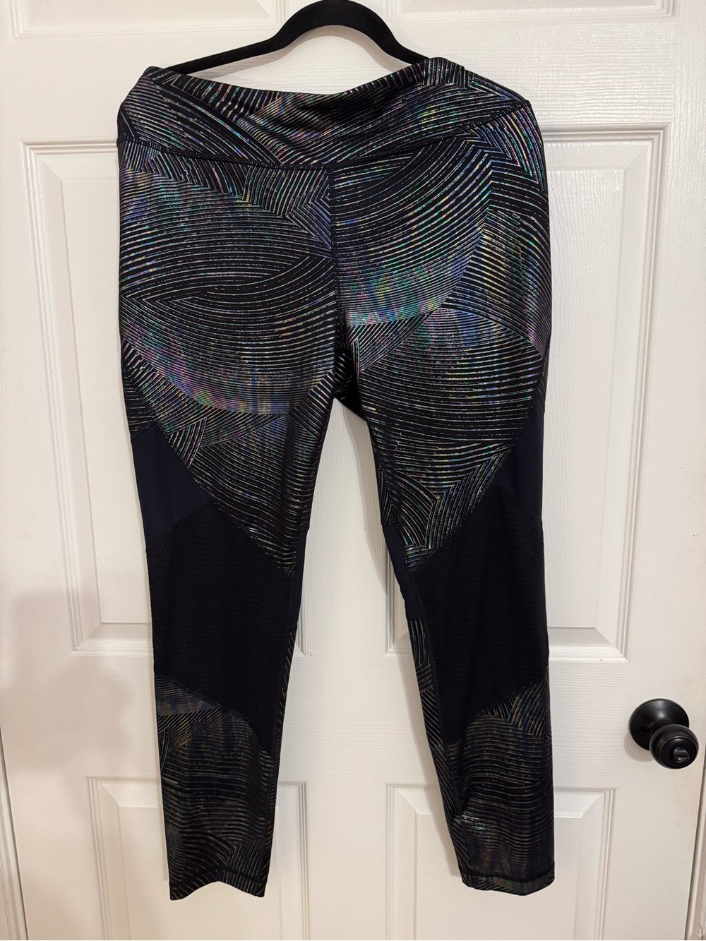Fila Black Holographic Patterned Leggings